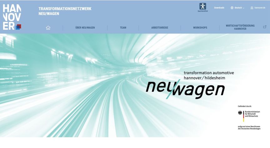 Vorschau Website des Transformationsnetzwerks neu/wagen Vorschau Website des Transformationsnetzwerks neu/wagen